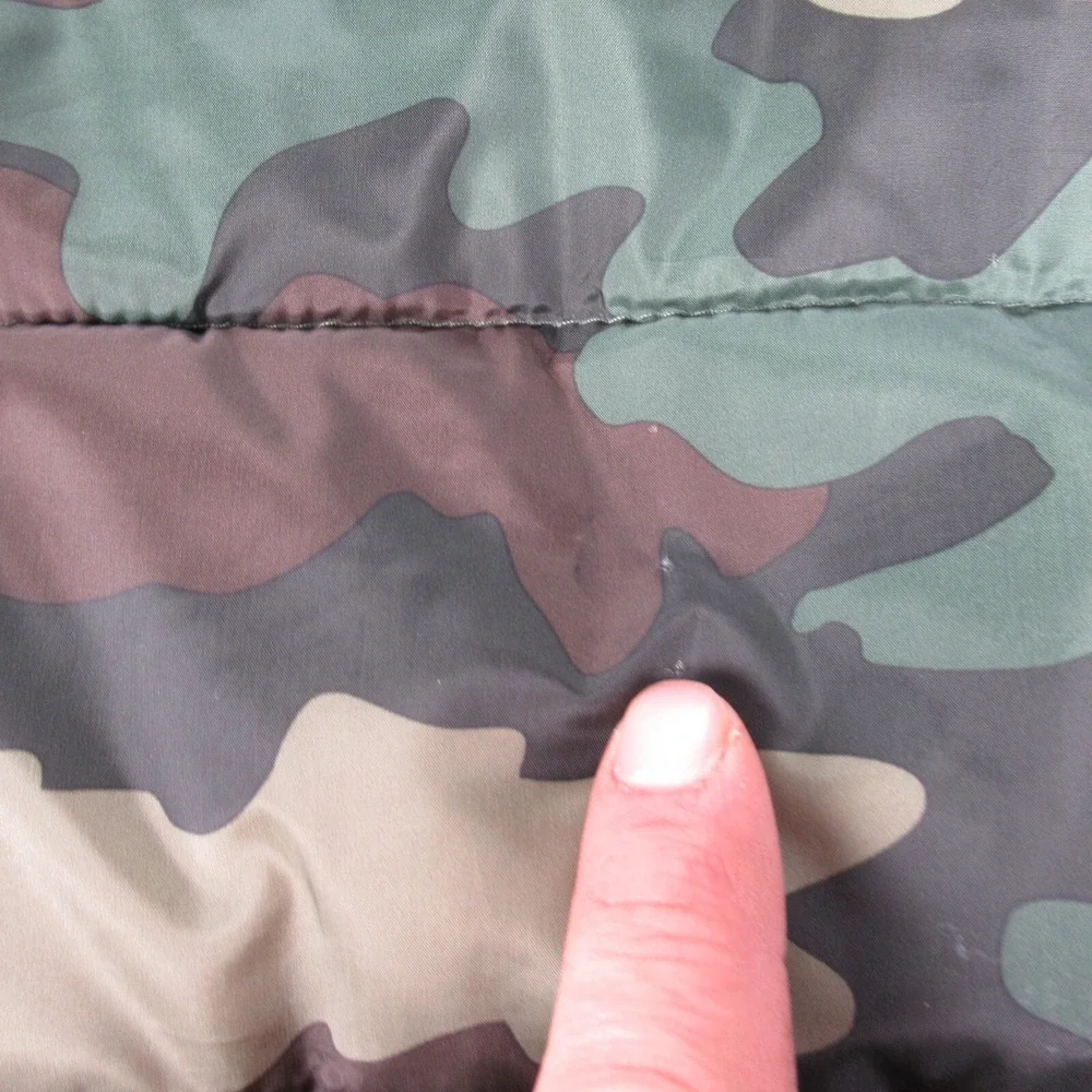 Levis Jacket Youth XL 13-15 Yrs Black Camo Hooded Insulated Zip Puffer Hood Flaw